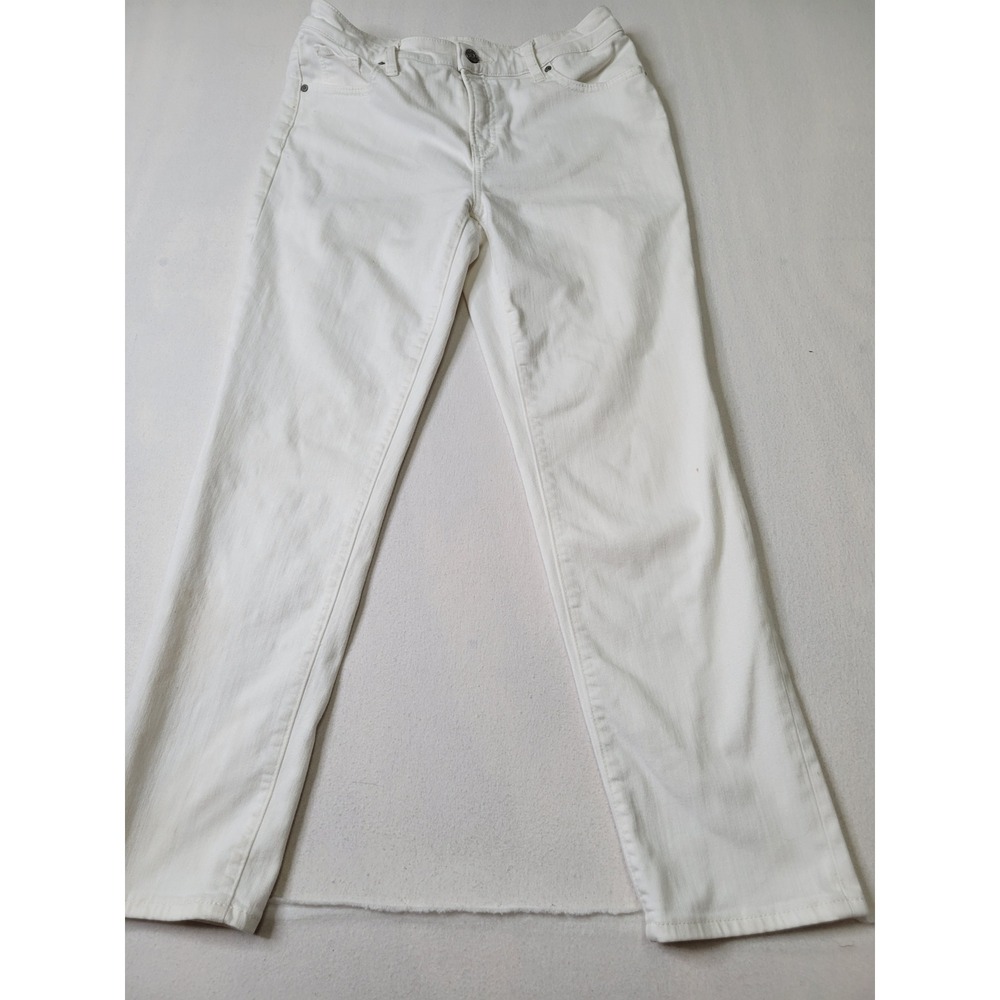 Chicos So Slimming Girlfriend Slim Leg Ankle Jeans White Size 0 Regular 4R 1236
